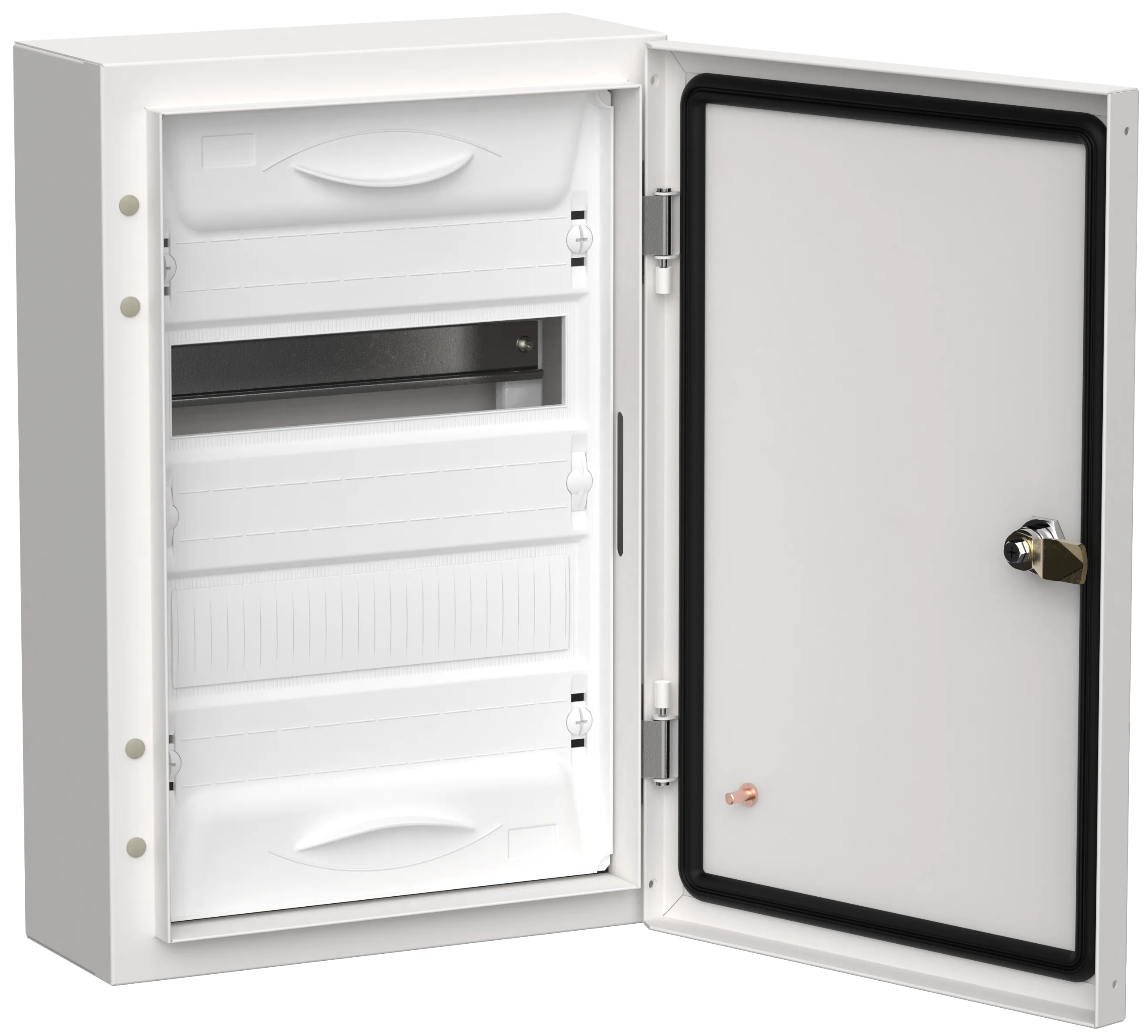 TITAN 5 Корпус металлический ЩРн-24 (1х24) 460х310х140мм IP54 белый (одна дверь) IEK TI5-50-N-024-54