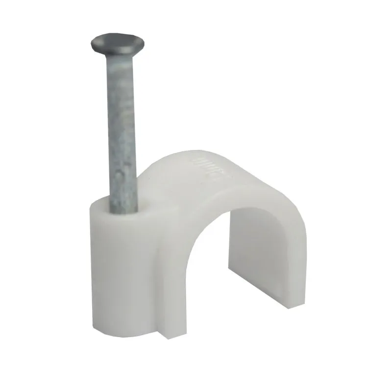 Крепеж кабеля круглый 9мм, белый (20 шт/уп) REXANT