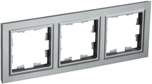 BRITE Рамка 3-местная РУ-3-БрС сталь IEK BR-M32-K46