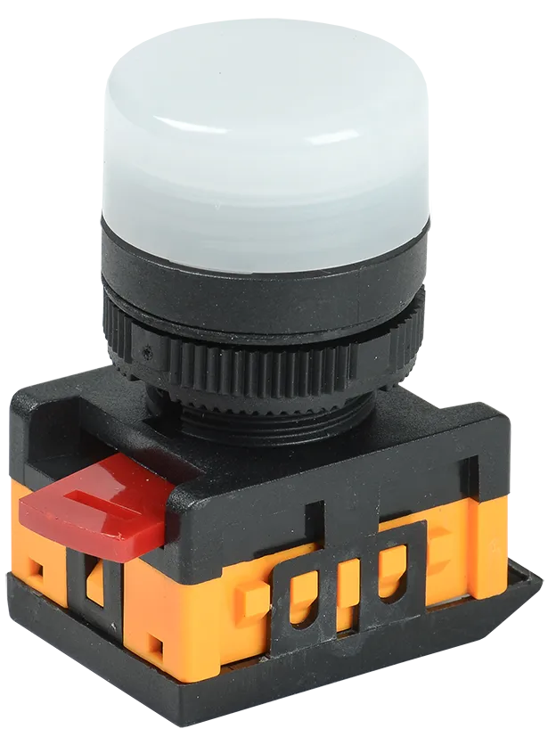 Лампа AL-22TE сигнальная d=22мм белый неон/240В цилиндр IEK