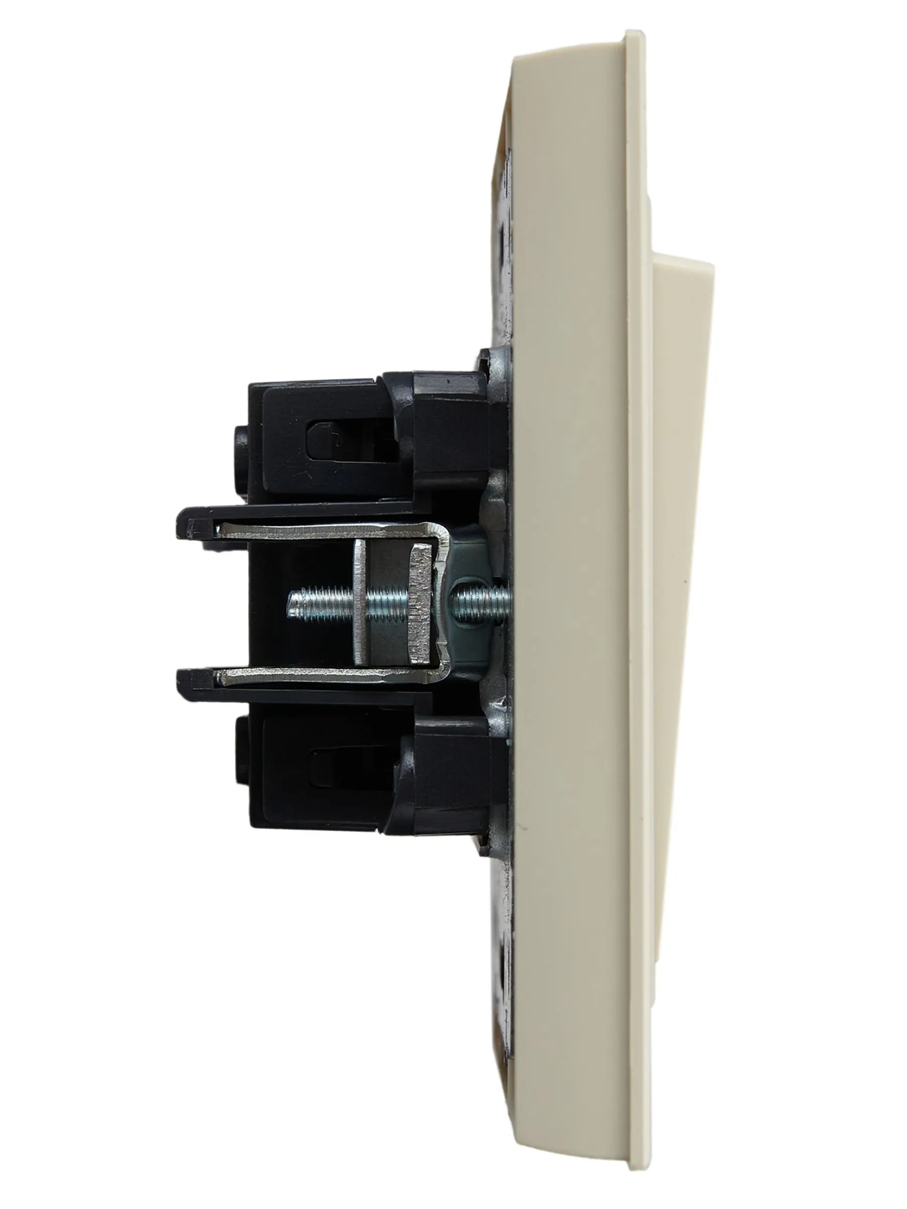 BRITE Выключатель 2-клавишный 10А в сборе ВСР10-2-0-БрКр бежевый IEK - Фото 4