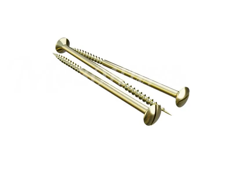 Саморез для выключателя / изолятора, цвет - латунь,  ТМ  "МЕЗОНИНЪ", (40шт/уп). GE30002-30