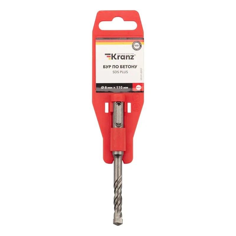 Бур по бетону 8x110x50мм SDS PLUS KRANZ - Фото 4