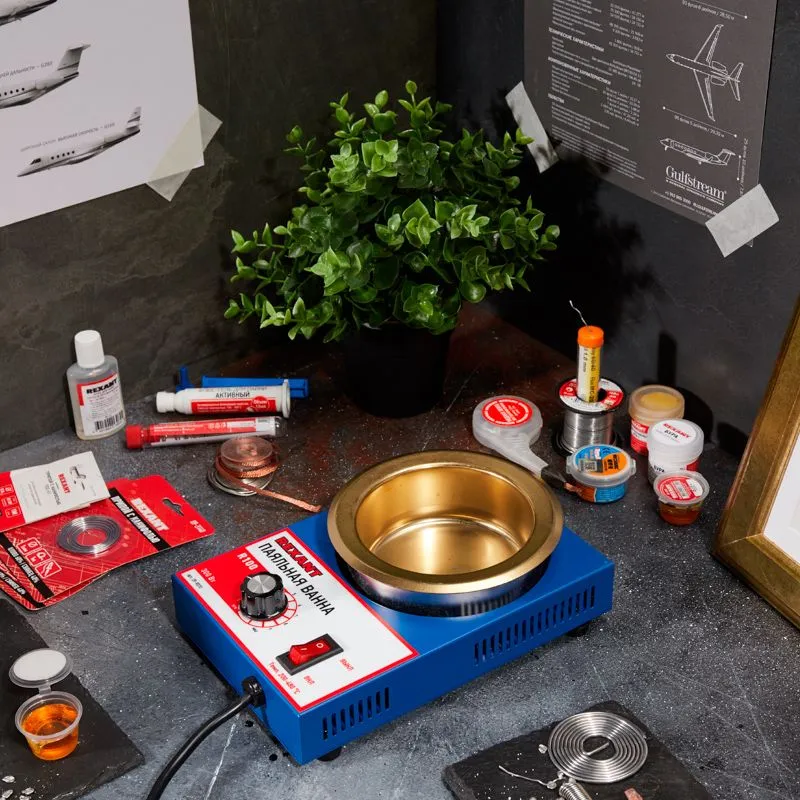 Паяльная ванна, модель R100, 300Вт, ø100мм, 200-480 °C REXANT - Фото 2