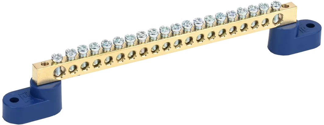 Шина N "ноль" на двух угловых изоляторах ШНИ-6х9-20-У2-С IEK