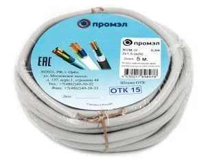 Кабель NUM-O 2х1.5 (бухта 5м) (шт) Промэл 13321280 1332128