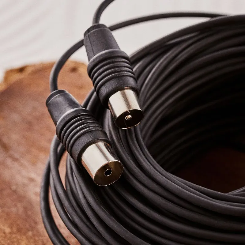 ВЧ-кабель, ТВ-гнездо - ТВ-штекер, 7м, черный REXANT - Фото 2