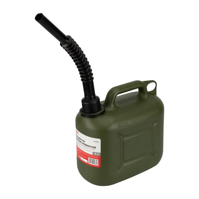 Канистра для ГСМ и технических жидкостей, вертикальная, 5л, пластиковая, усиленная REXANT