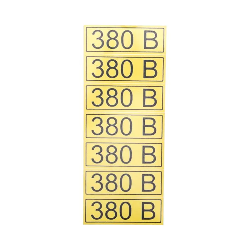 Наклейка знак электробезопасности «380 В» 35х100мм (7 шт. на листе) REXANT - Фото 2