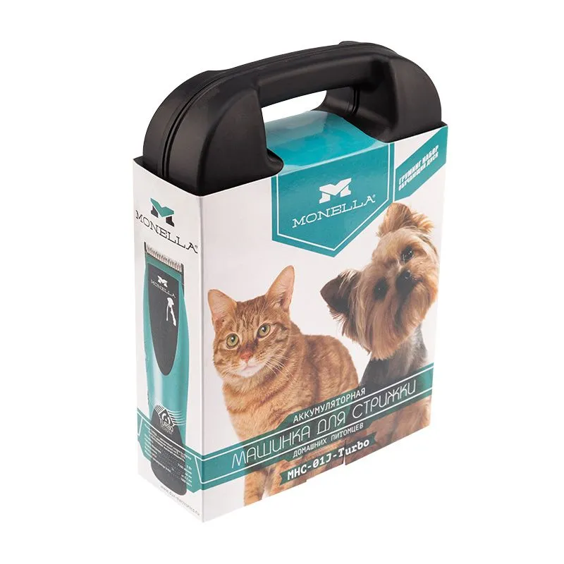 Машинка - триммер для стрижки домашних животных, аккумуляторная 5 Вт (MHC-01J-Turbo)  MONELLA - Фото 2