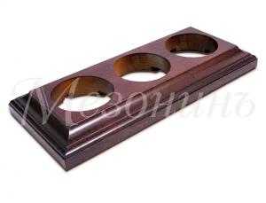 Рамка трехместная "Престиж" красное дерево, для наружного и внутреннего монтажа, ТМ "МезонинЪ" GE707 GE70708-27