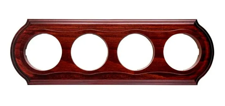 Рамка  четырехместная "Элегант" , цвет - красное дерево, ТМ "МезонинЪ" GE70704-27 - Фото 2