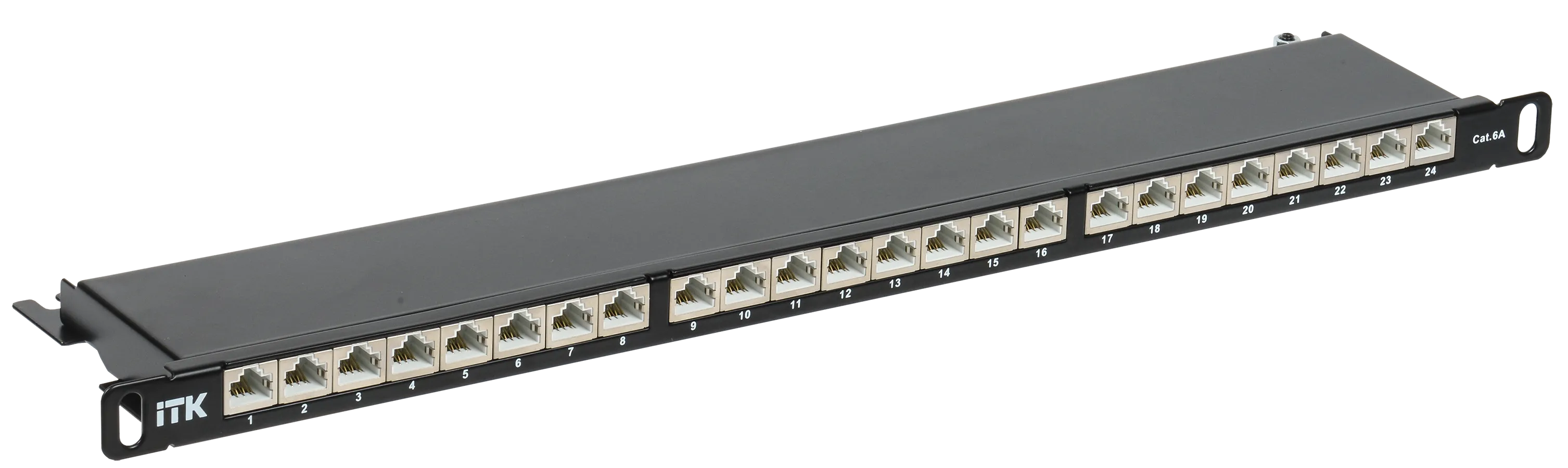 ITK 0,5U патч-панель кат.6A STP 24 порта экранированная (Dual IDC) высокой плотности PP24-D05UC6AS-D05H