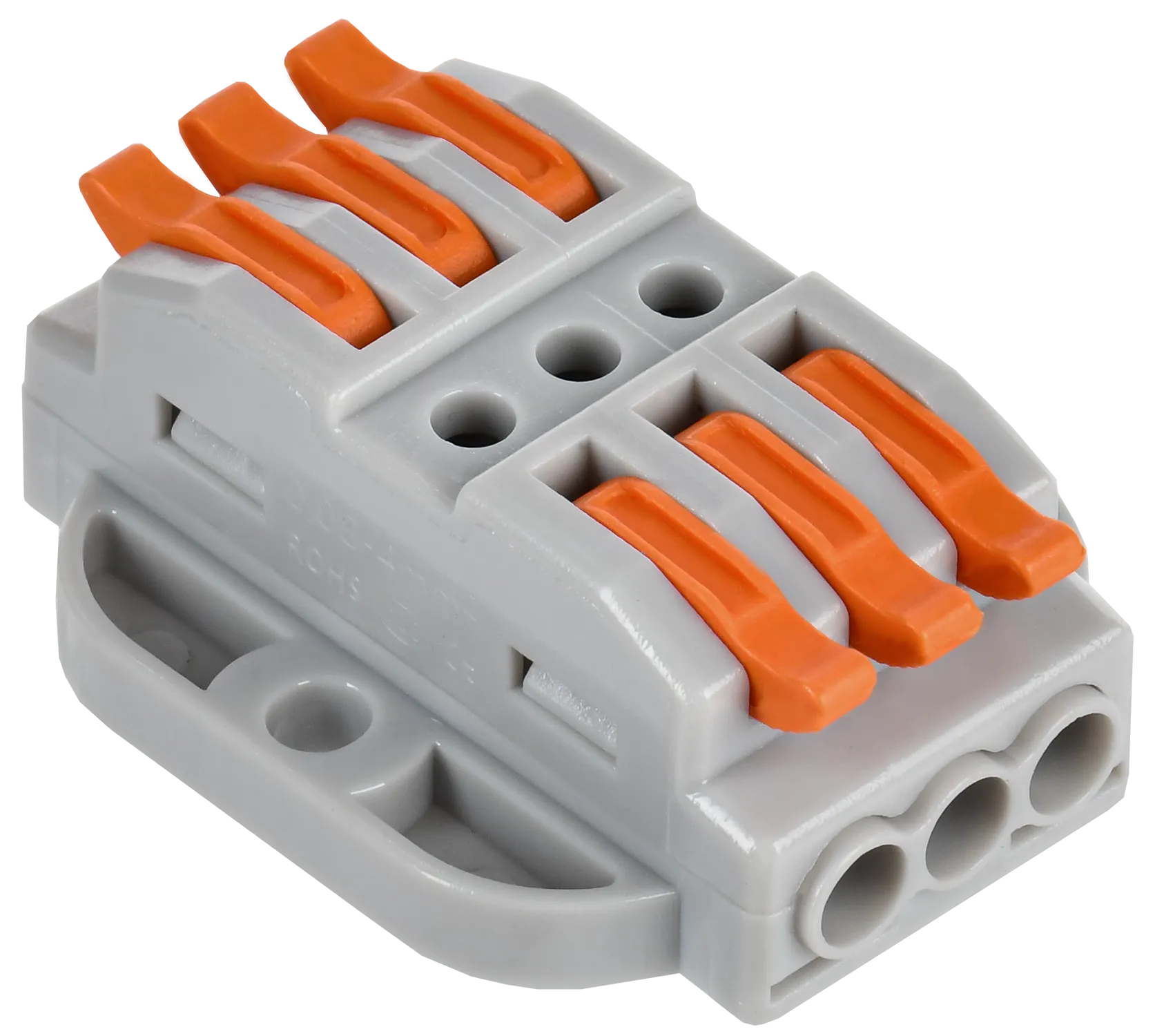 Строительно-монтажная клемма СМК 222-4133P проходная с площадкой (50шт/упак) IEK