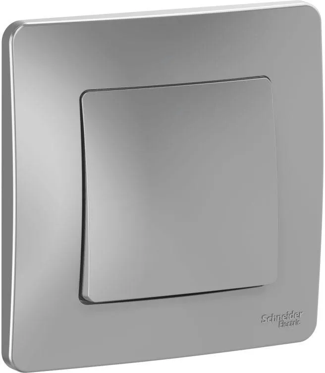 Выключатель 1-кл. СП Blanca 10А IP20 (сх. 1) 250В алюм. SE BLNVS010103 - Фото 2