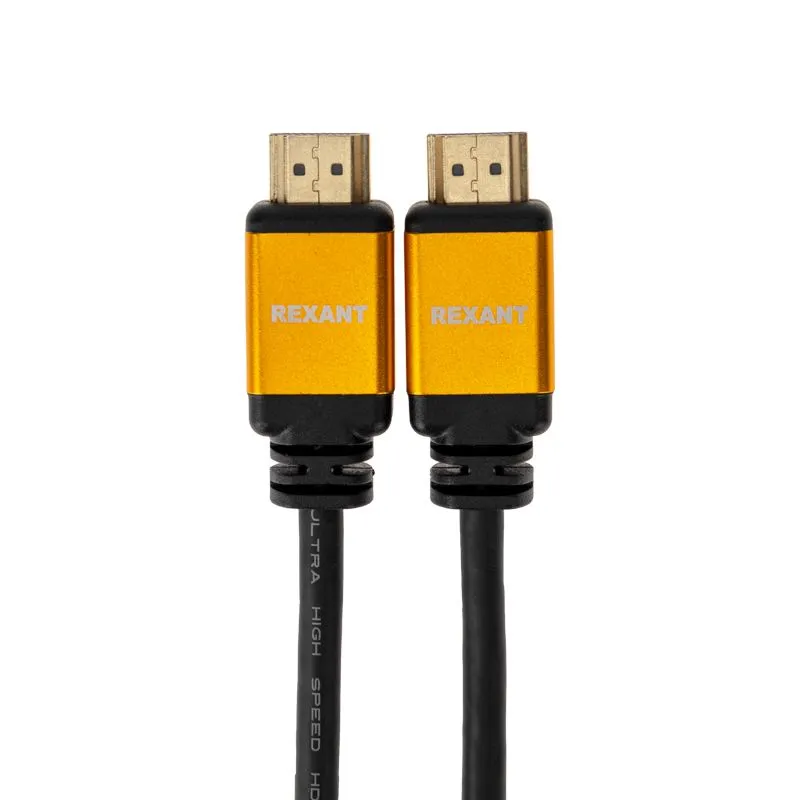 Кабель HDMI - HDMI 2.1, длина 3м, Gold REXANT - Фото 2