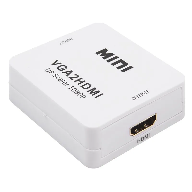 Конвертер VGA + Стерео 3,5мм на HDMI, пластик, белый REXANT - Фото 2