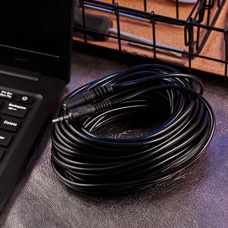 Шнур Стерео 3,5мм гнездо - Стерео 3,5мм штекер, 10м REXANT - Фото 2