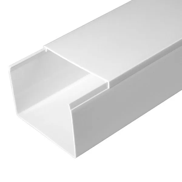 Кабель-канал белый 2-й замок в п/э 80х60 мм (8 м/уп) Промрукав