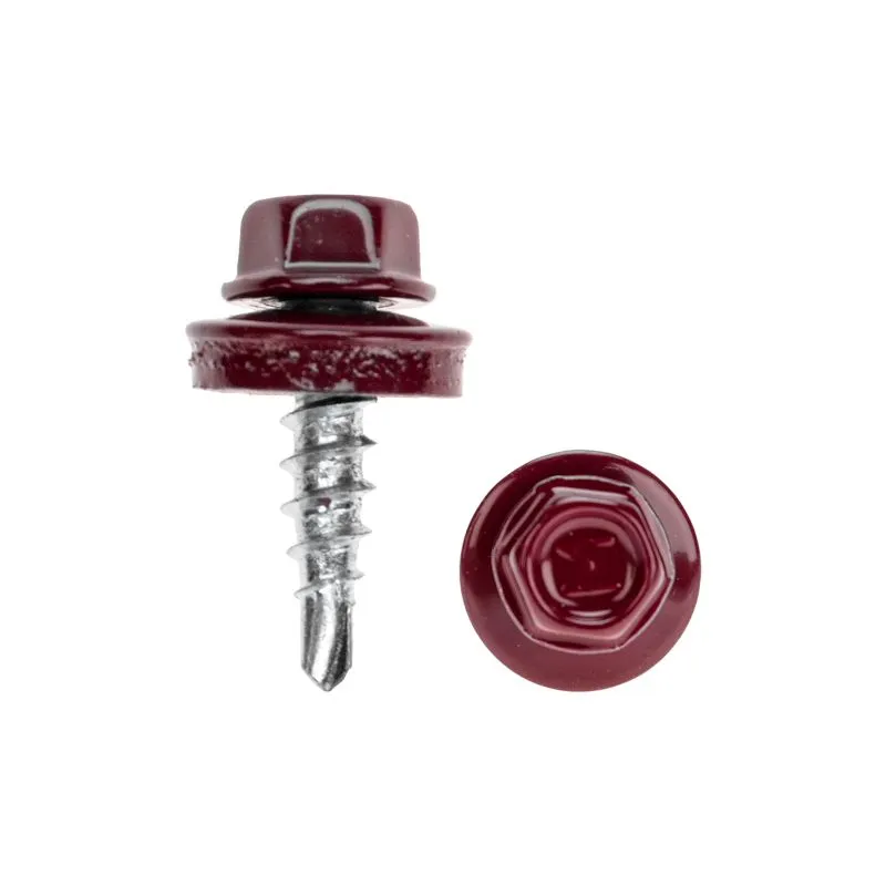 Саморез кровельный 4,8х19мм, окрашенный RAL 3005, короб (250 шт/уп) KRANZ - Фото 2