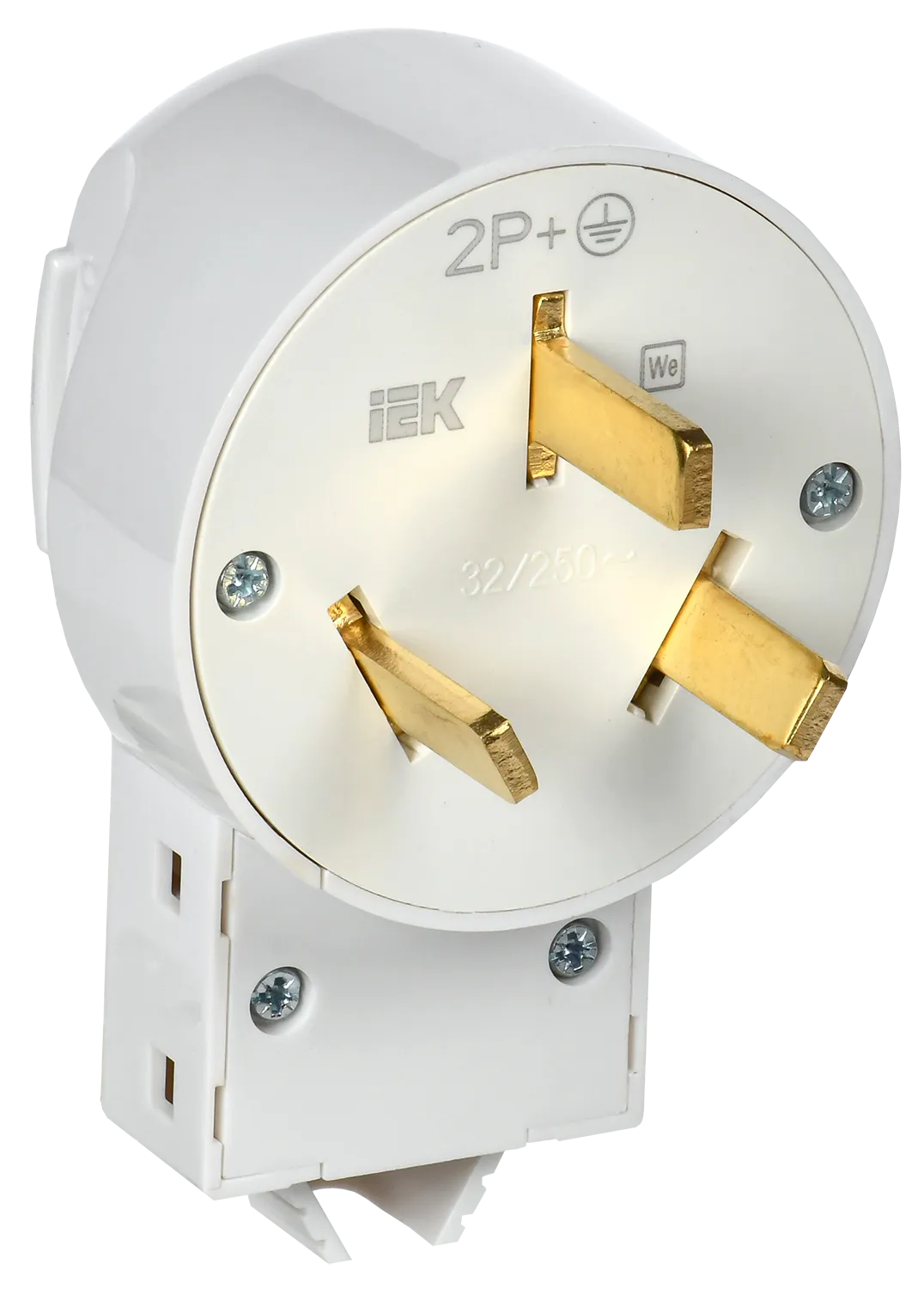 Вилка разборная для плиты с заземлением 32А белая Впл10-К IEK EVP10-032-K01