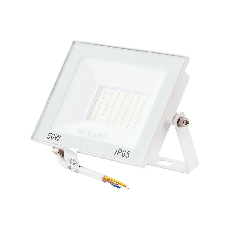 Прожектор светодиодный СДО 50Вт 4000Лм 6500K холодный свет, белый корпус REXANT - Фото 2