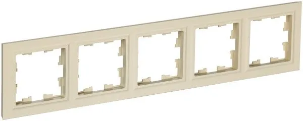 BRITE Рамка 5-местная РУ-5-БрКр бежевый IEK BR-M52-K10