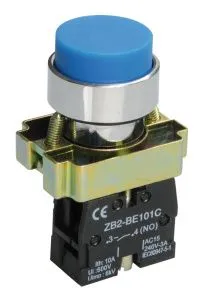 Кнопка управления LAY5-BL61 без подсветки синяя 1NO IEK BBT70-BL-K07
