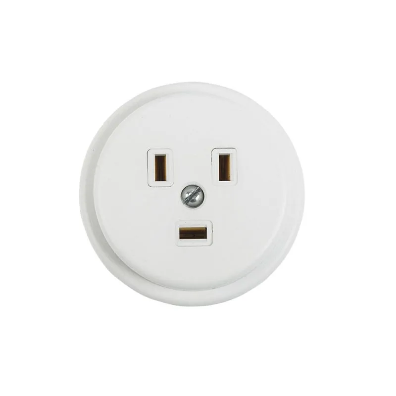 Розетка РШ для электрической плиты 40А, 250В 2Р+РЕ (ОУ) белая REXANT 11-8520