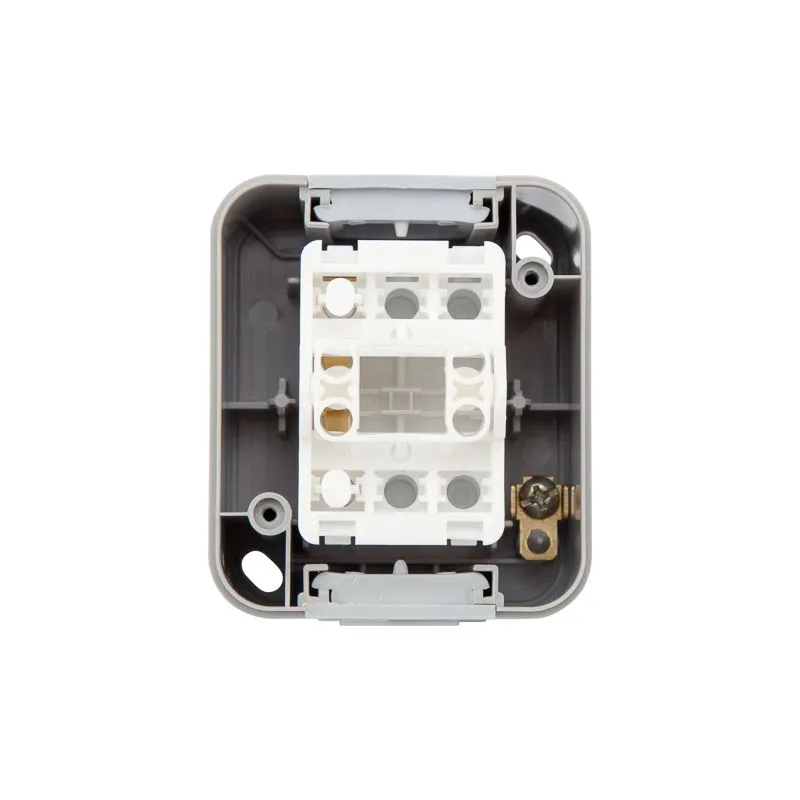 Выключатель одноклавишный Mini OG IP54 о/у, серый KRANZ - Фото 5