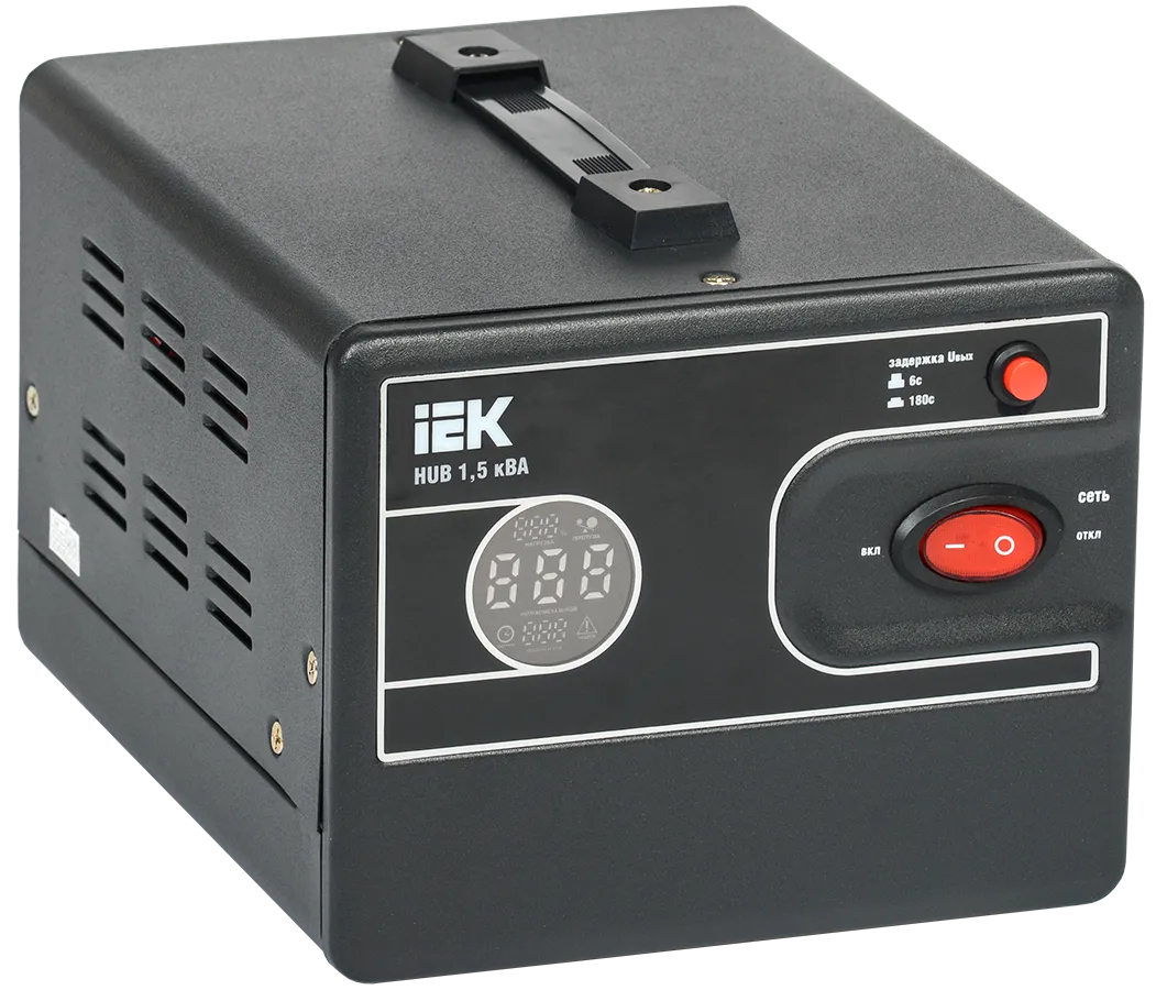 Стабилизатор напряжения переносной HUB 1,5кВА IEK