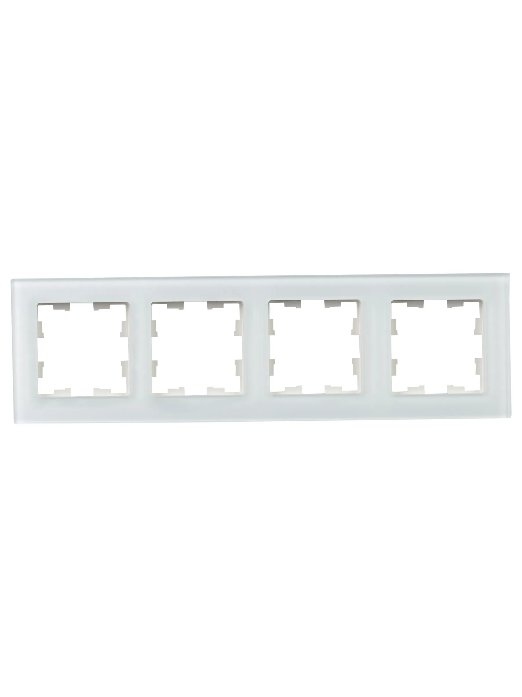BRITE Рамка 4-местная РУ-4-2-Бр стекло белый матовый IEK - Фото 4