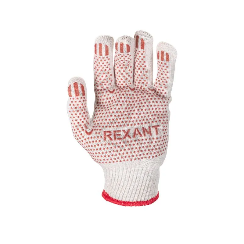 Перчатки х/б с покрытием ПВХ 5 нитей, 48-50 г REXANT - Фото 3