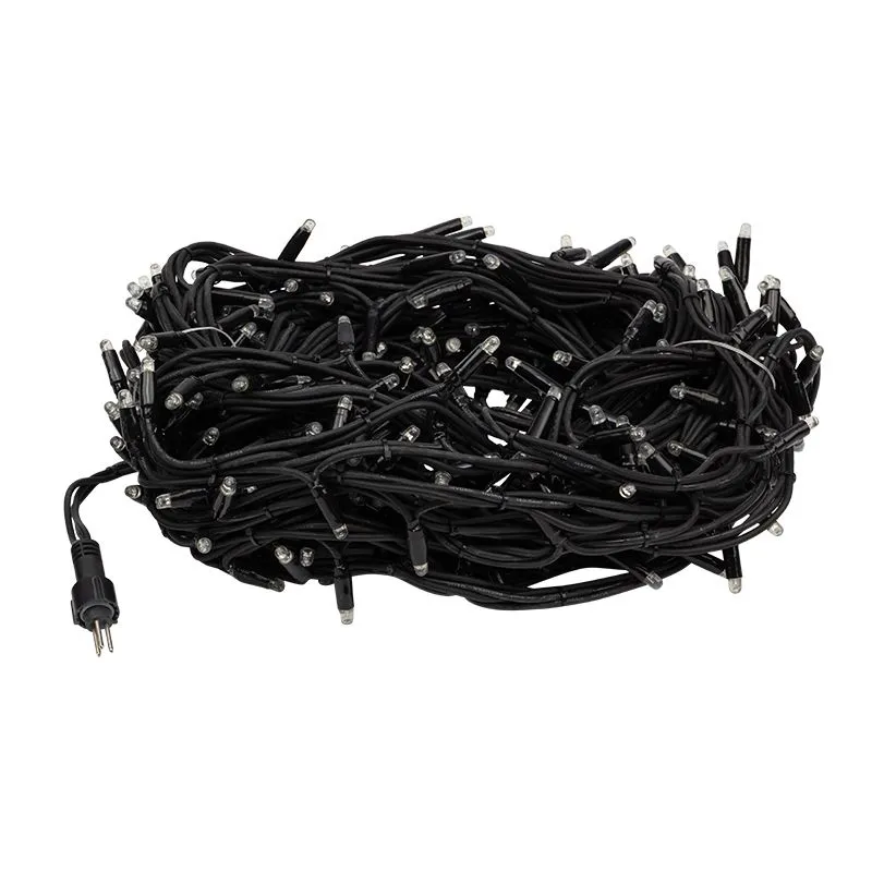 Гирлянда Нить управляемая 20м 240 LED МУЛЬТИКОЛОР черный каучук IP67 свечение с динамикой 230В нужен контроллер 217-204 NEON-NIGHT - Фото 3