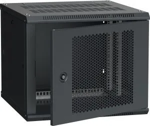 ITK Шкаф настенный LINEA W 9U 600х600мм дверь перфорированная RAL 9005 LWR5-09U66-PF