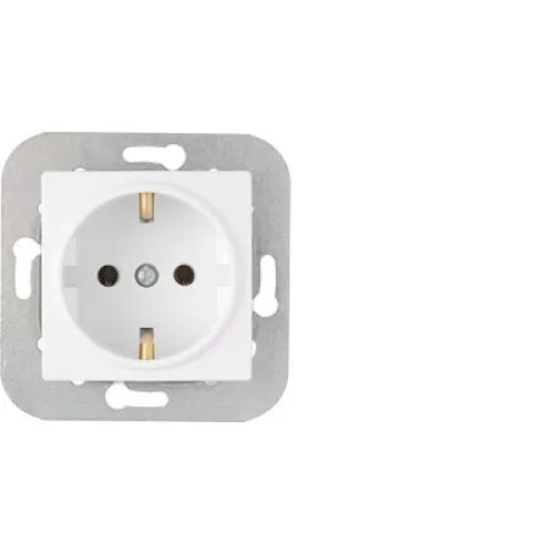 Розетка штепсельная с заземляющим контактом с безвинтовыми контактными зажимами для скрытой установк