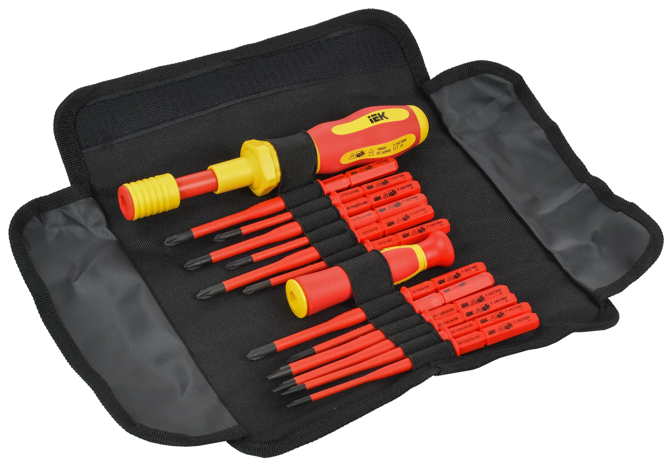 ARMA2L 5 Набор динамометрической отвертки со сменными жалами SLIM Т2 14шт IEK