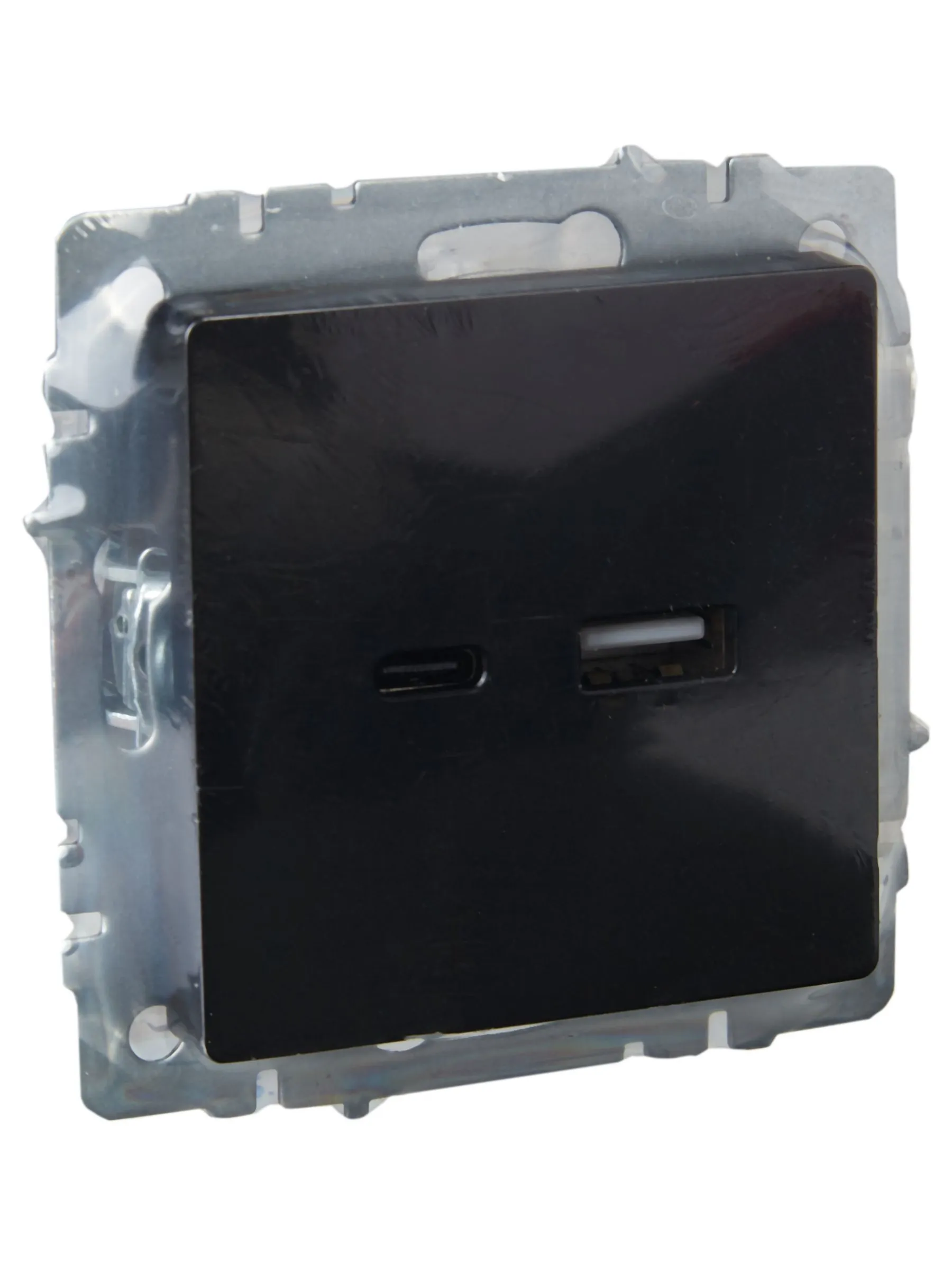 BRITE Розетка USB A+C 18Вт РЮ11-1-БрЧ черный IEK - Фото 6