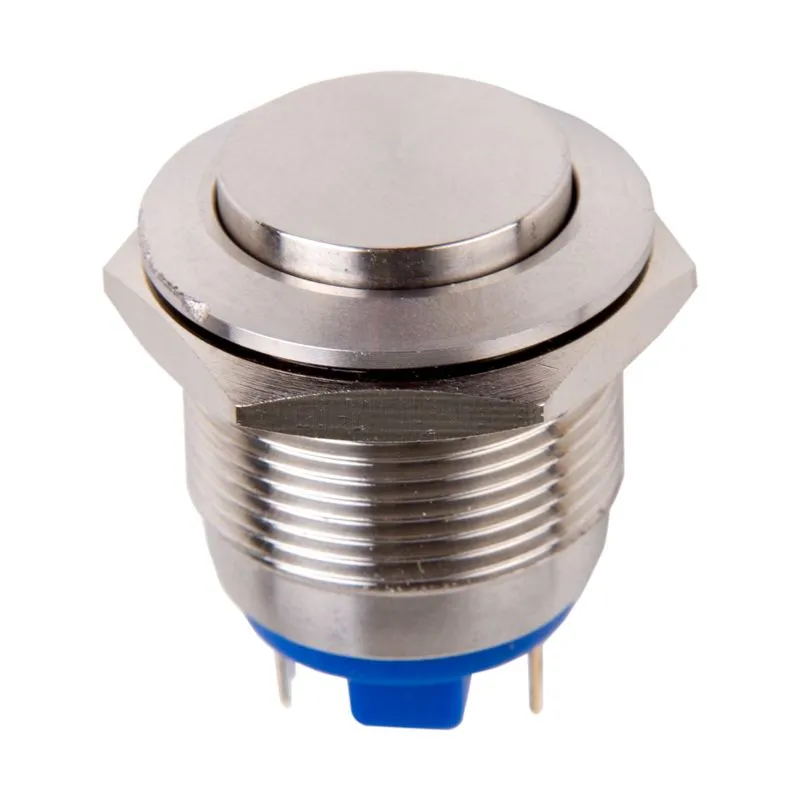 Кнопка антивандальная Ø19 Б/Фикс (2с) OFF-(ON) выпуклая (PBS-28В-4) REXANT 36-3412