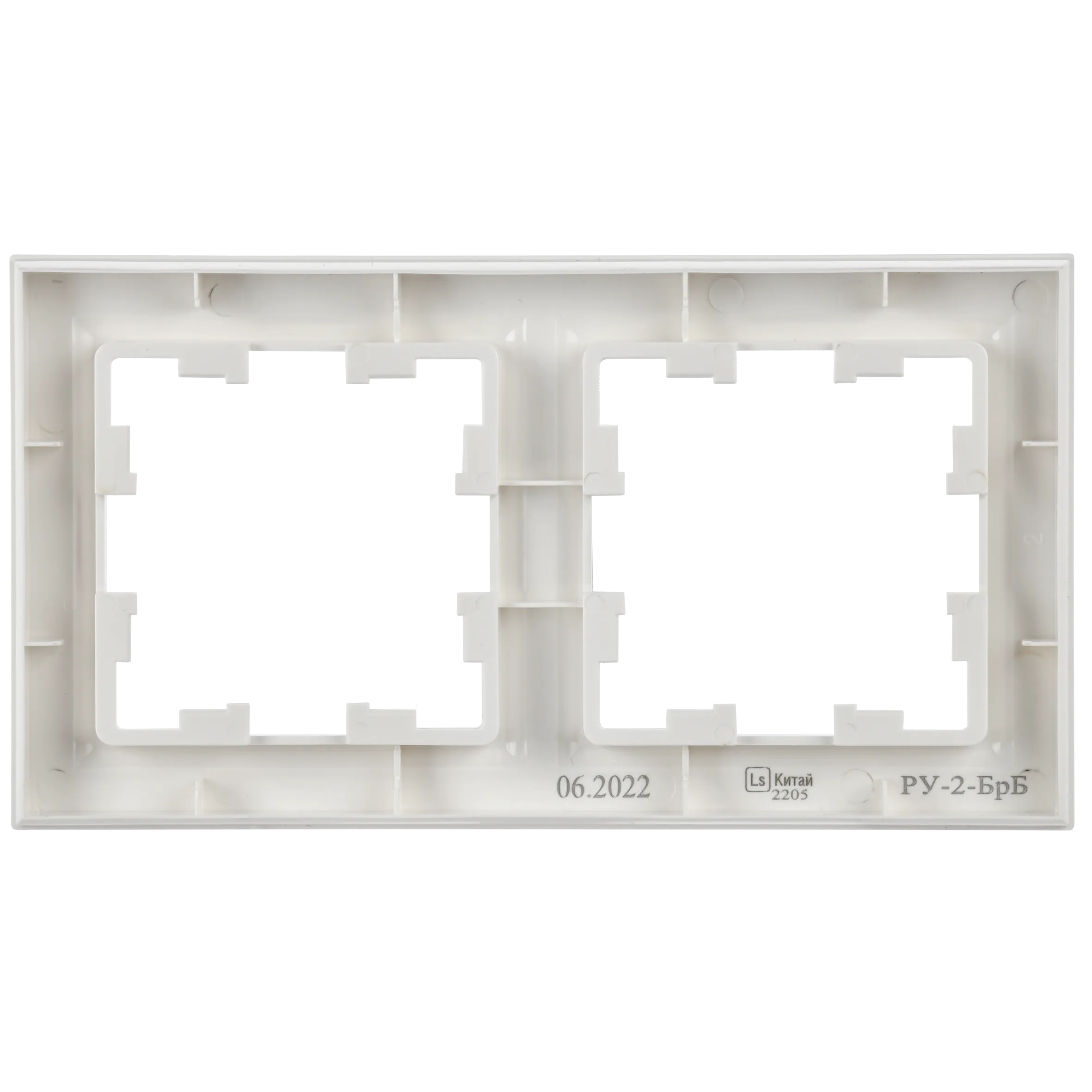 BRITE Рамка 2-местная РУ-2-БрБ белый IEK - Фото 4