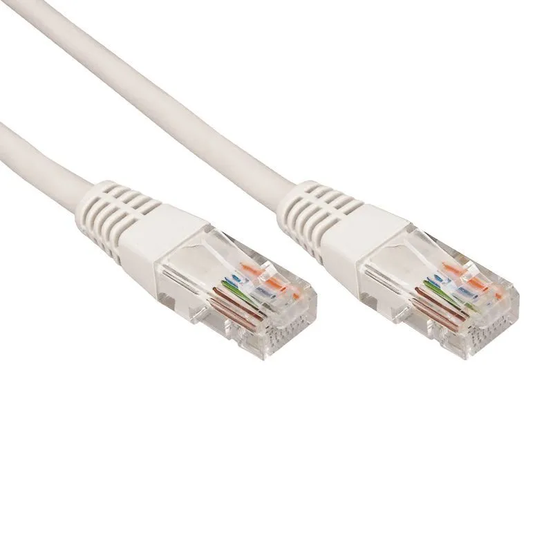 Шнур коммутационный, патч-корд, U/UTP RJ45-RJ45 CAT 5e, PVC, серый, 0,5м REXANT 18-1001