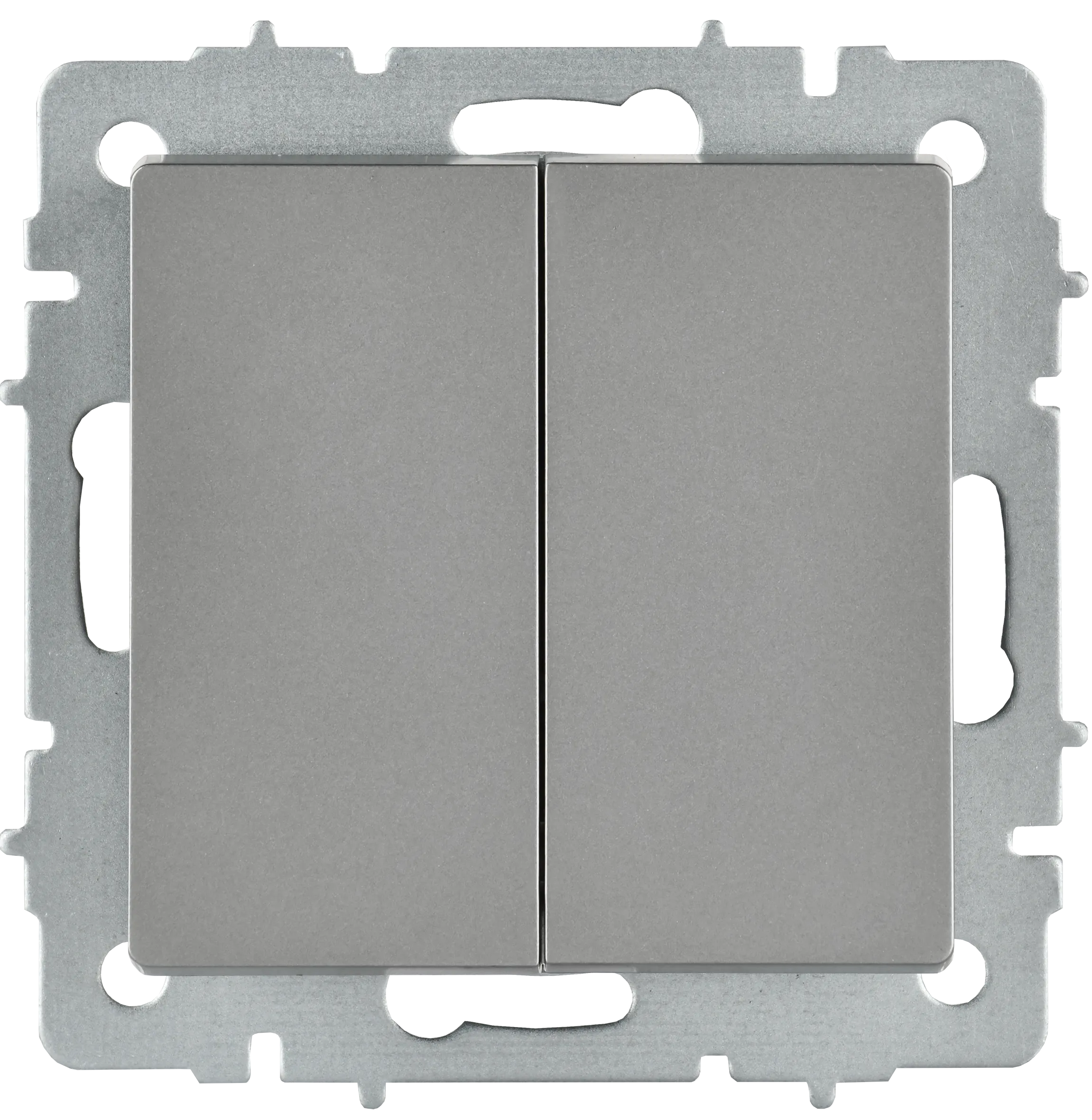 BRITE Выключатель 2-клавишный перекрестный 10А ВС10-2-3-БрС сталь IEK - Фото 5