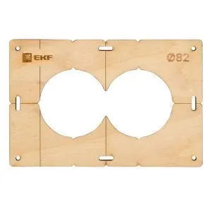 Шаблон для подрозетников c 2 отв. диам. 82 мм EKF Expert sh-d82-2
