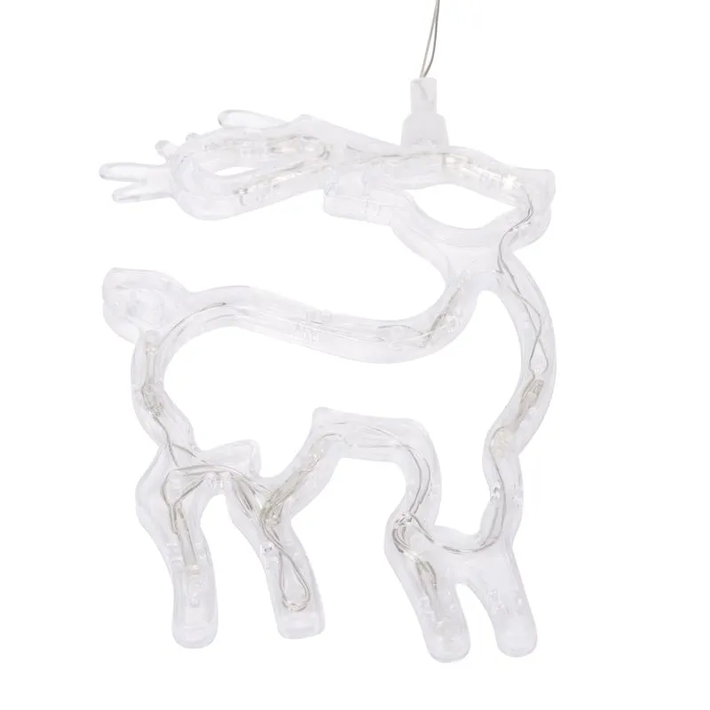 Фигура светодиодная Олененок на присоске с подвесом, цвет белый - Фото 3