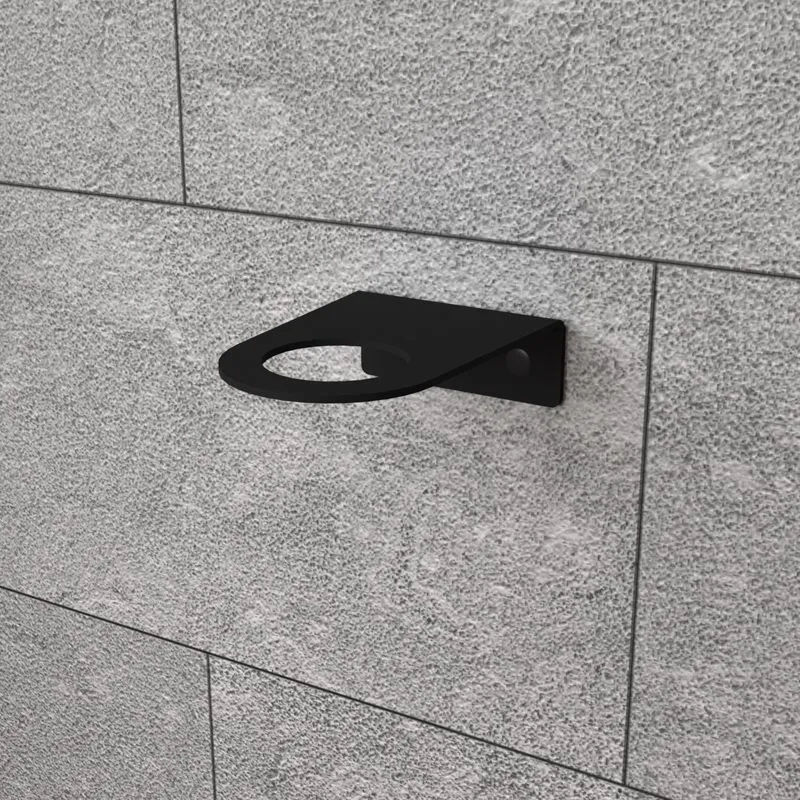 Держатель дозатора для жидкого мыла и шампуней на 1 флакон настенный, черный REXANT - Фото 2