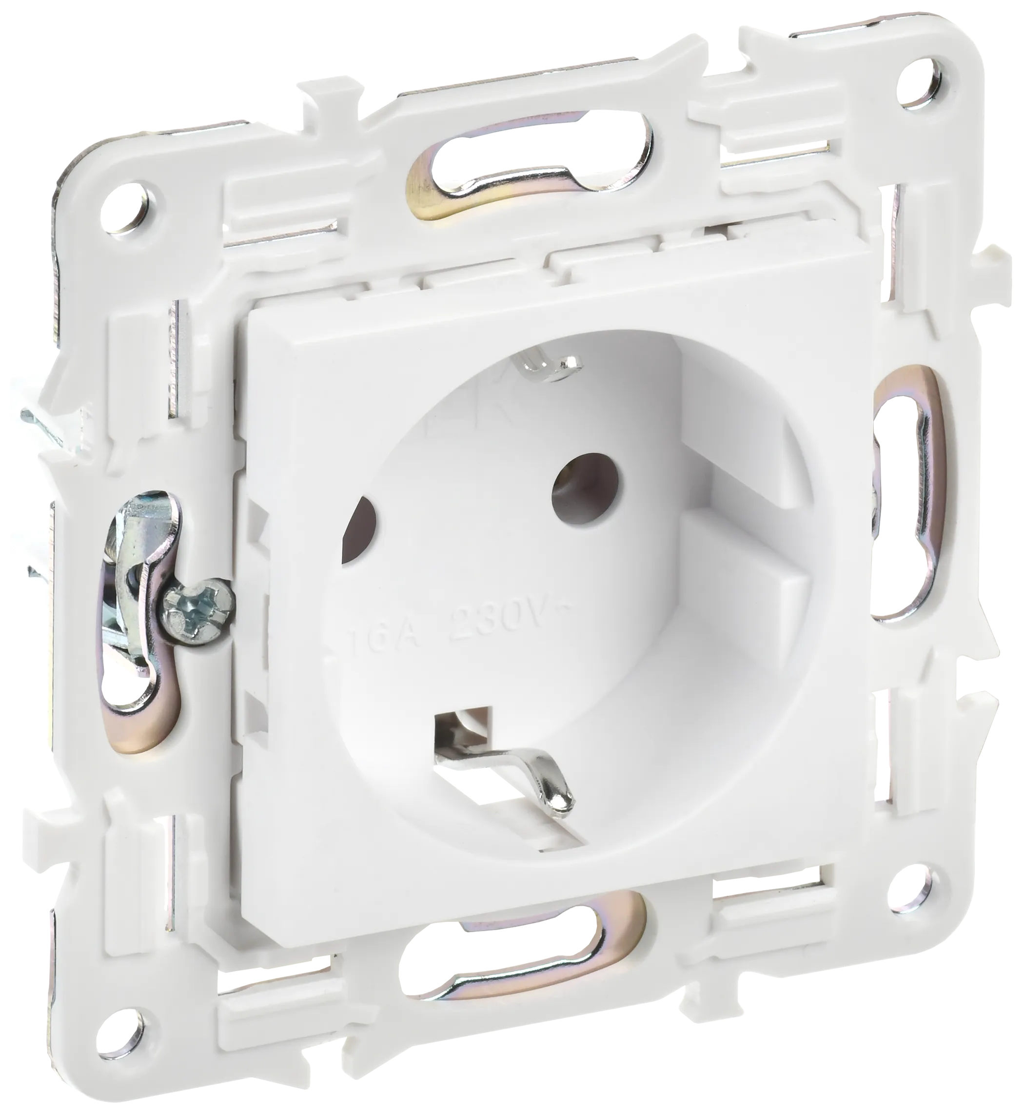 SKANDY Розетка с заземлением без защитных шторок 16А SK-R05W арктический белый IEK SK-R11-16-K01