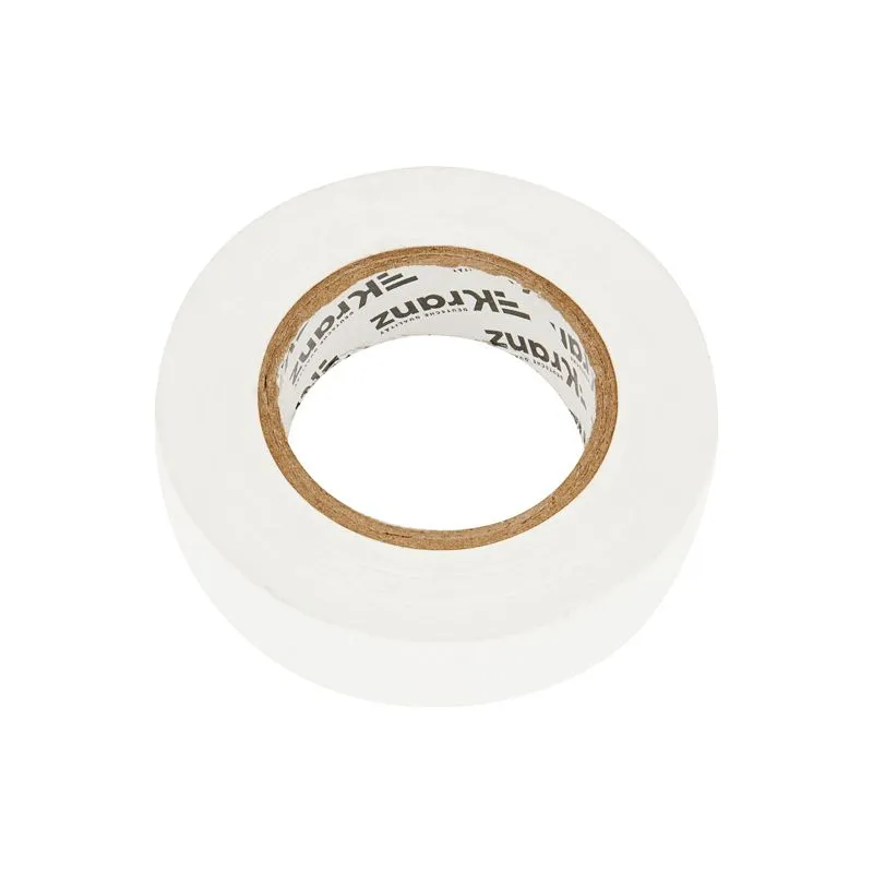 Изолента ПВХ 0,13х19мм, 25м, белая KRANZ - Фото 4