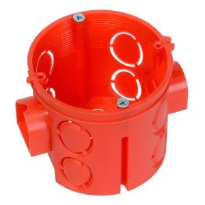 Коробка установочная углубленная 80-0510С безгалогенная (HF) 68х62 с саморезами (140шт/кор) Промрука 80-0510С