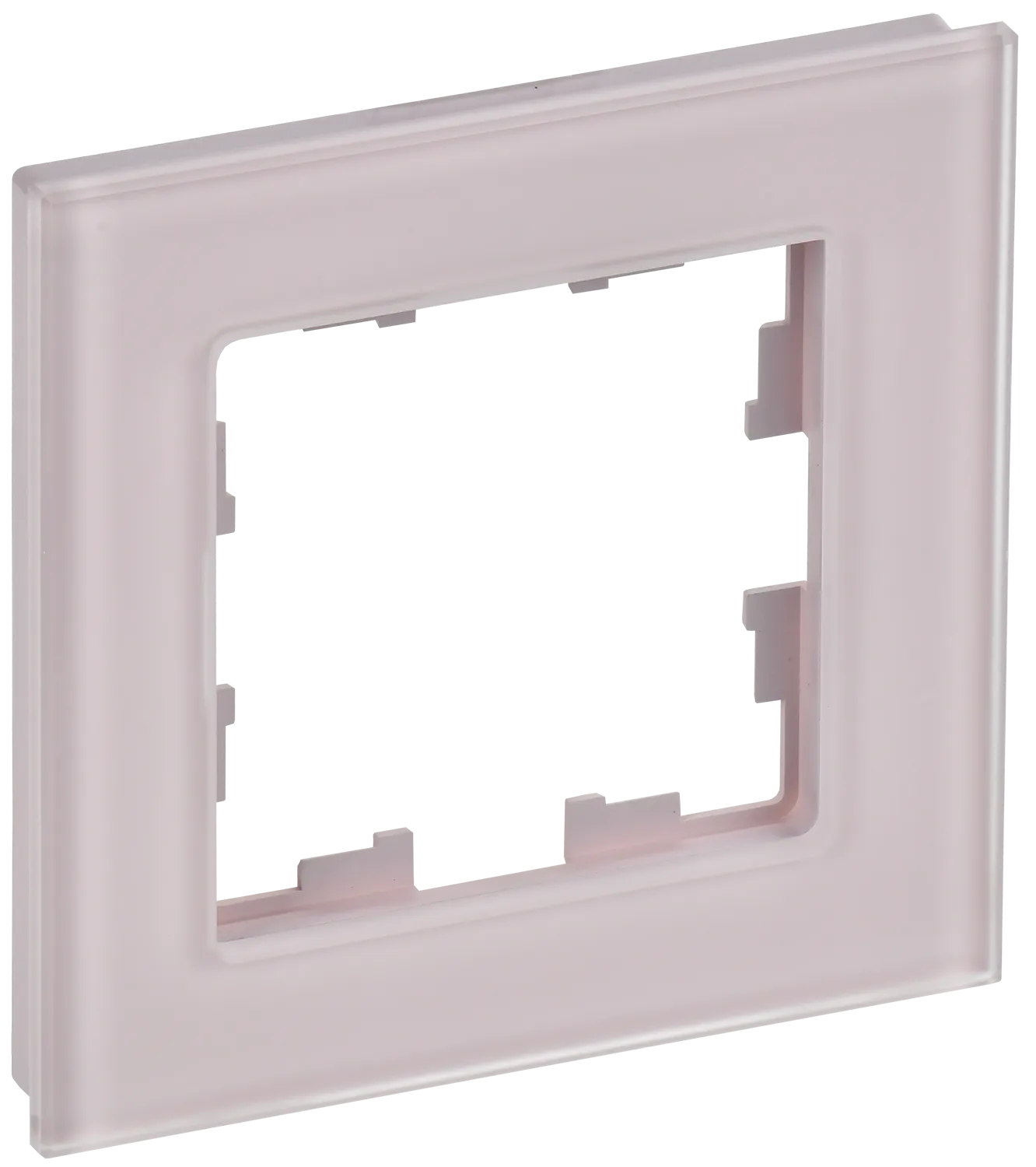 BRITE Рамка 1-местная РУ-1-2-Бр стекло розовый матовый IEK
