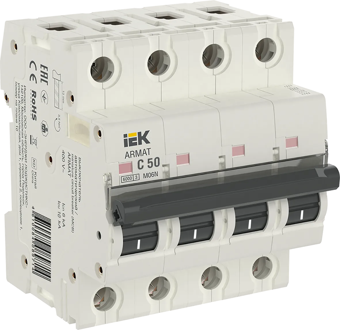 ARMAT Автоматический выключатель M06N 4P C 50А IEK